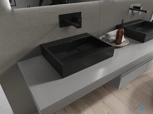 Konglomeraadist valamu Mexen Ava B/O, 50x38 cm, Black mat price and information | Bathroom sinks, washbasins | hansapost.ee