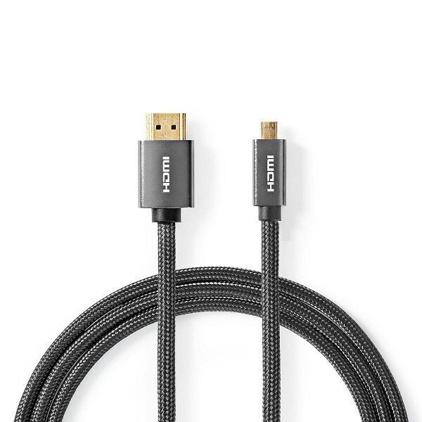 Nedis CVTB34700GY20 High Speed HDMI™ Cable with Ethernet| HDMI™ Micro maler | 4K@60H | 2.00 m hind ja info | Juhtmed ja kaablid | hansapost.ee