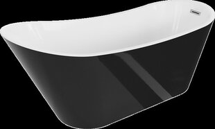 Vonia Mexen Alta, 170 x 75 cm, White/Black+Chrome цена и информация | Ванночки | hansapost.ee