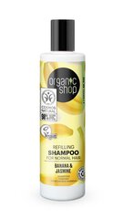 Šampoon normaalsetele juustele Organic Shop Bananas & Jasmine, 280 ml hind ja info | Šampoonid | hansapost.ee