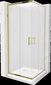 Dušikabiin Mexen Rio F koos aluse ja sifooniga, matt, kuldne+valge/kuldne, 80 x 80 cm цена и информация | Dušikabiinid | hansapost.ee
