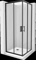 Dušo kabina Mexen Rio F su padėklu ir sifonu, Black+White/Black, 70 x 70 cm цена и информация | Душевые кабины | hansapost.ee
