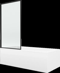 Vann Mexen Cubik viimistluse ja klaasseinaga, 150x70 cm + 70 cm, valge+I/kõva/must raam hind ja info | Vannid | hansapost.ee