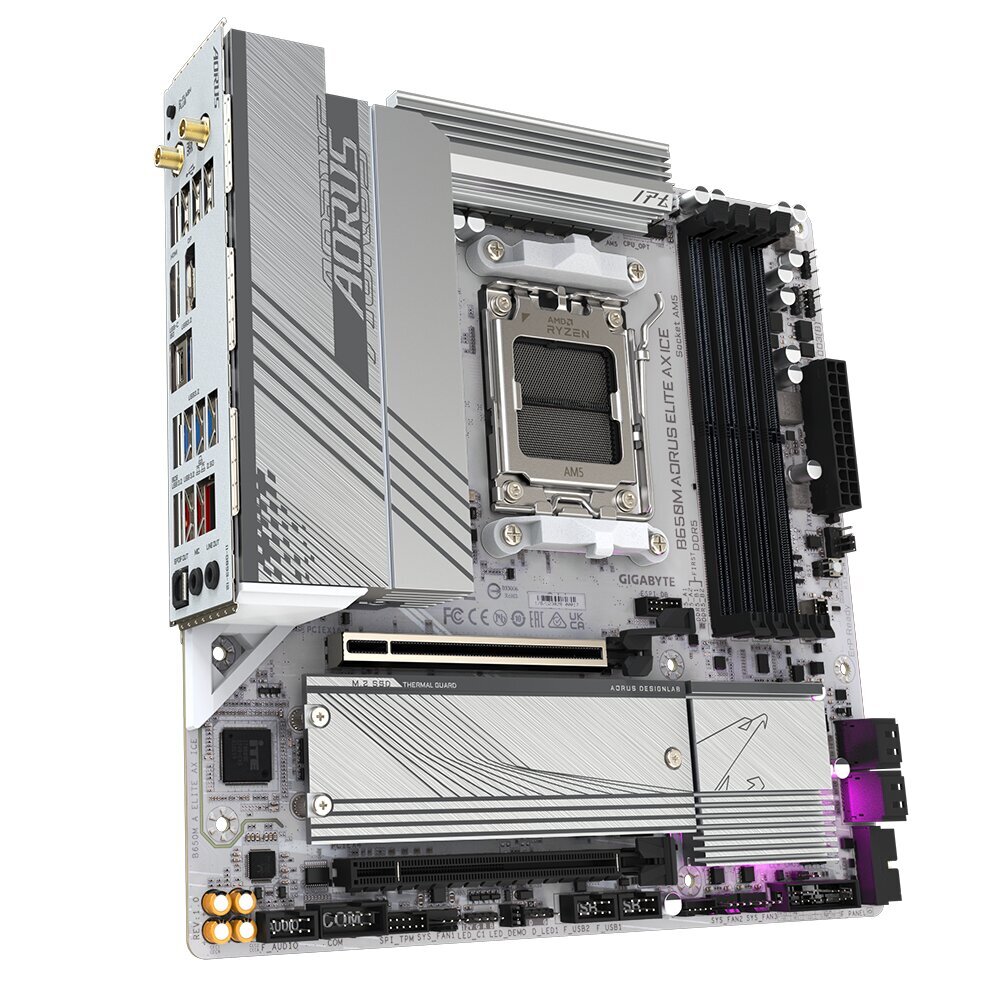 Gigabyte B650M Aorus Elite AX Ice (B650M-AORUS-ELITE-AX-ICE) hind ja info | Emaplaadid | hansapost.ee