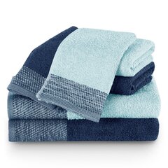 AmeliaHome rätikute komplekt, 6 tk, sinine/helesinine hind ja info | Rätikud ja saunalinad | hansapost.ee