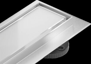 Duširenn Mexen Flat 360, Chrome/White Glass, 50 cm hind ja info | Duširennid | hansapost.ee
