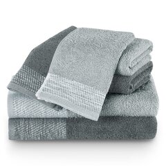 AmeliaHome rätikute komplekt, 6 tk, tumehall/hall hind ja info | Rätikud ja saunalinad | hansapost.ee