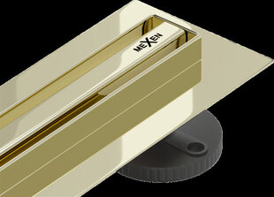 Duširenn Mexen Flat 360 Slim, Gold, 130 cm hind ja info | Duširennid | hansapost.ee