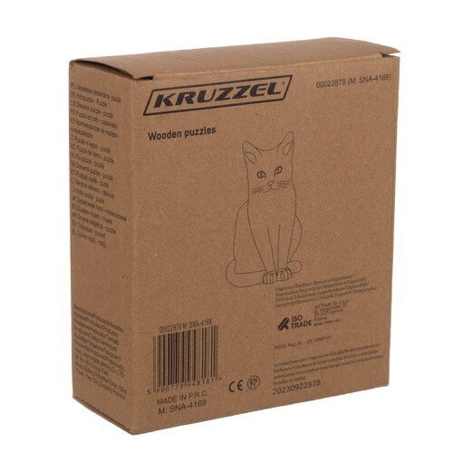 Puidust pusle Kass Kruzzel 22878, 130 tk hind ja info | Pusled lastele ja täiskasvanutele | hansapost.ee