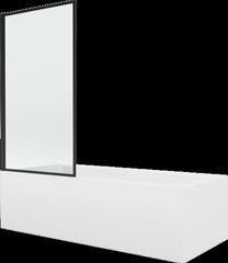 Vann Mexen Vega viimistluse ja klaasseinaga, 170x70 cm + 80 cm, white+I/fix/black frame hind ja info | Vannid | hansapost.ee
