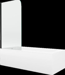 Vann Mexen Vega viimistluse ja klaasseinaga, 170x70 cm + 70 cm, white+I/swing/black hind ja info | Vannid | hansapost.ee
