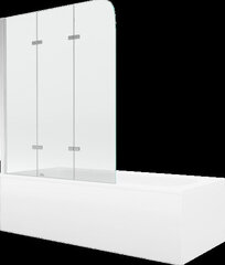 Mexen Vega vann viimistluse ja klaasseinaga, 160x70 cm + 120 cm, white+III/fold/chrome hind ja info | Vannid | hansapost.ee