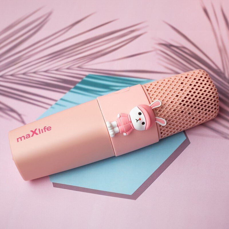 Maxlife Bluetooth mikrofon kõlariga Animal MXBM-500, roosa цена и информация | Kõlarid | hansapost.ee