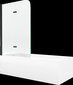 Vann Mexen Vega viimistluse ja klaasseinaga, 170x70 cm + 100 cm, white+II/black цена и информация | Vannid | hansapost.ee