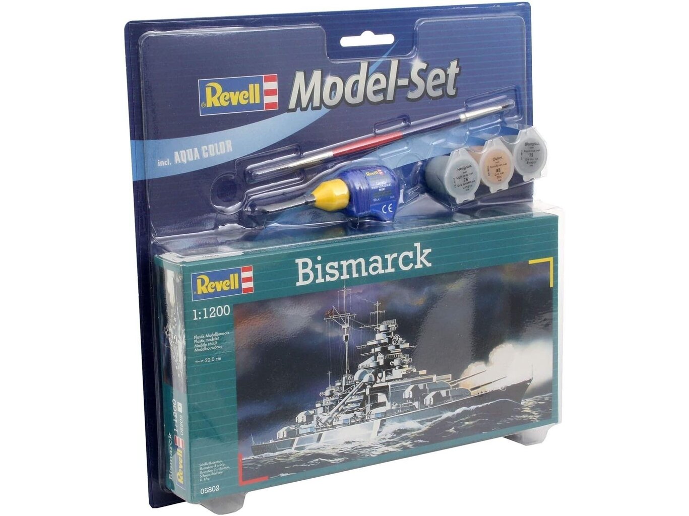 Revell - Bismarck mudeli komplekt, 1/1200, 65802 цена и информация | Klotsid ja konstruktorid | hansapost.ee