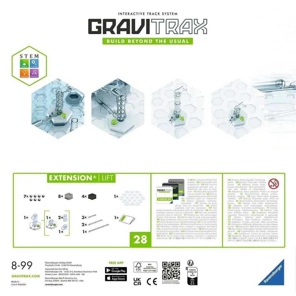 Ehitusmäng Ravensburger GraviTrax lifti laienduskomplekt hind ja info | Mänguasjad poistele | hansapost.ee