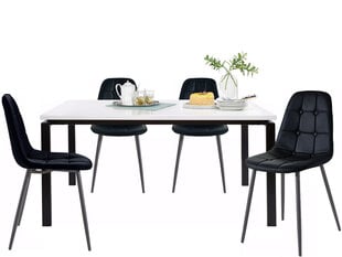 Комплект мебели для столовой Notio Living Silva / Lina, черный цена и информация | Комплекты мебели для столовой | hansapost.ee