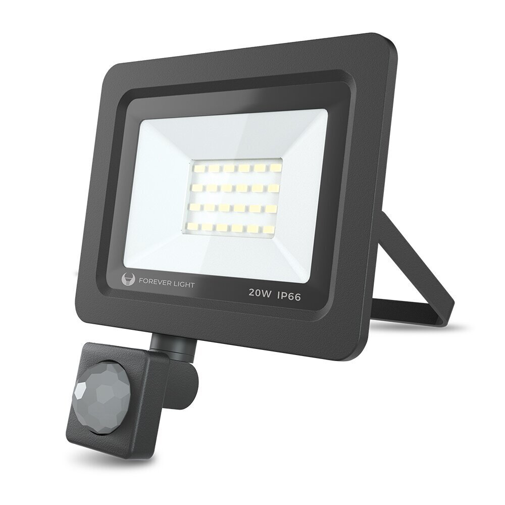 Kohtvalgusti LED PROXIM II 20W 6000K PIR IP66 Forever Light, must hind ja info | Aiavalgustid ja õuevalgustid | hansapost.ee