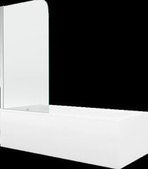 Vann Mexen Vega viimistluse ja klaasseinaga, 180x80 cm + 80 cm, white+I/swing/chrome hind ja info | Vannid | hansapost.ee