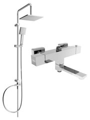 Termostaatsegistiga vanni-dušisüsteem Mexen Tord Cube 2, Chrome hind ja info | Dušikomplektid ja süsteemid | hansapost.ee