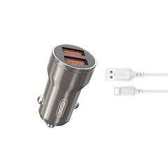 XO CC48 Автомобильное зарядное устройство 2x / USB / 2,4А цена и информация | Зарядные устройства для телефонов | hansapost.ee