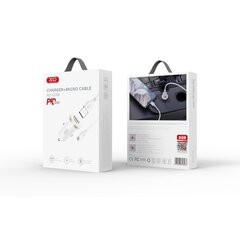 XO CC56 PD Автомобильное зарядное устройство 30W + кабель microUSB цена и информация | Зарядные устройства для телефонов | hansapost.ee