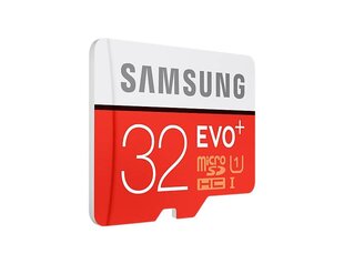 Карта памяти SAMSUNG MicroSDXC Evo+ Class 10 R95/W20 32ГБ с адаптером цена и информация | Карты памяти | hansapost.ee