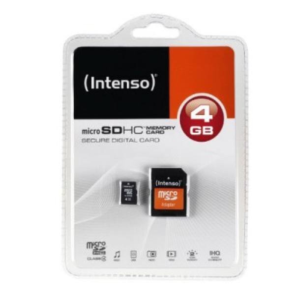 Mälukaart Intenso Micro SDHC 4GB Class 10 цена и информация | Mälukaardid mobiiltelefonidele | hansapost.ee