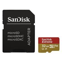 Карта памяти SanDisk Extreme microSDHC 32GB 100/60 МБ / с V30 A1 U3 4K цена и информация | Карты памяти для телефонов | hansapost.ee