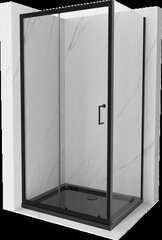 Dušo kabina Mexen Apia su padėklu ir sifonu, Black+White/Black, 110 x 70 cm цена и информация | Душевые кабины | hansapost.ee