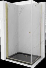Dušo kabina Mexen Pretoria su padėklu ir sifonu, Gold, 80 x 90 cm цена и информация | Душевые кабины | hansapost.ee
