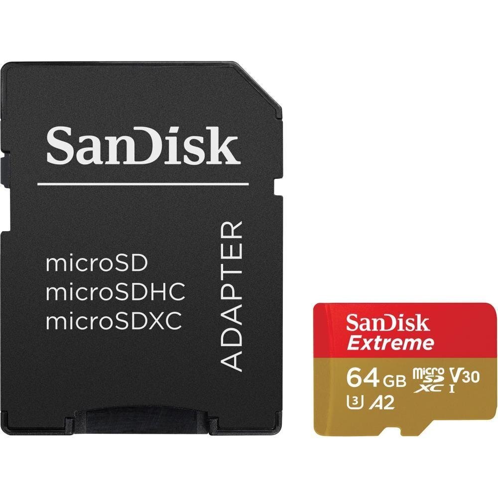 SanDisk Extreme microSDXC 64 GB 160 / 60 MB / s A2 C10 V30 mälukaart цена и информация | Mälukaardid mobiiltelefonidele | hansapost.ee