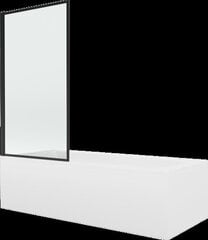 Vann Mexen Vega viimistluse ja klaasseinaga, 180x80 cm + 80 cm, white+I/fix/black frame hind ja info | Vannid | hansapost.ee