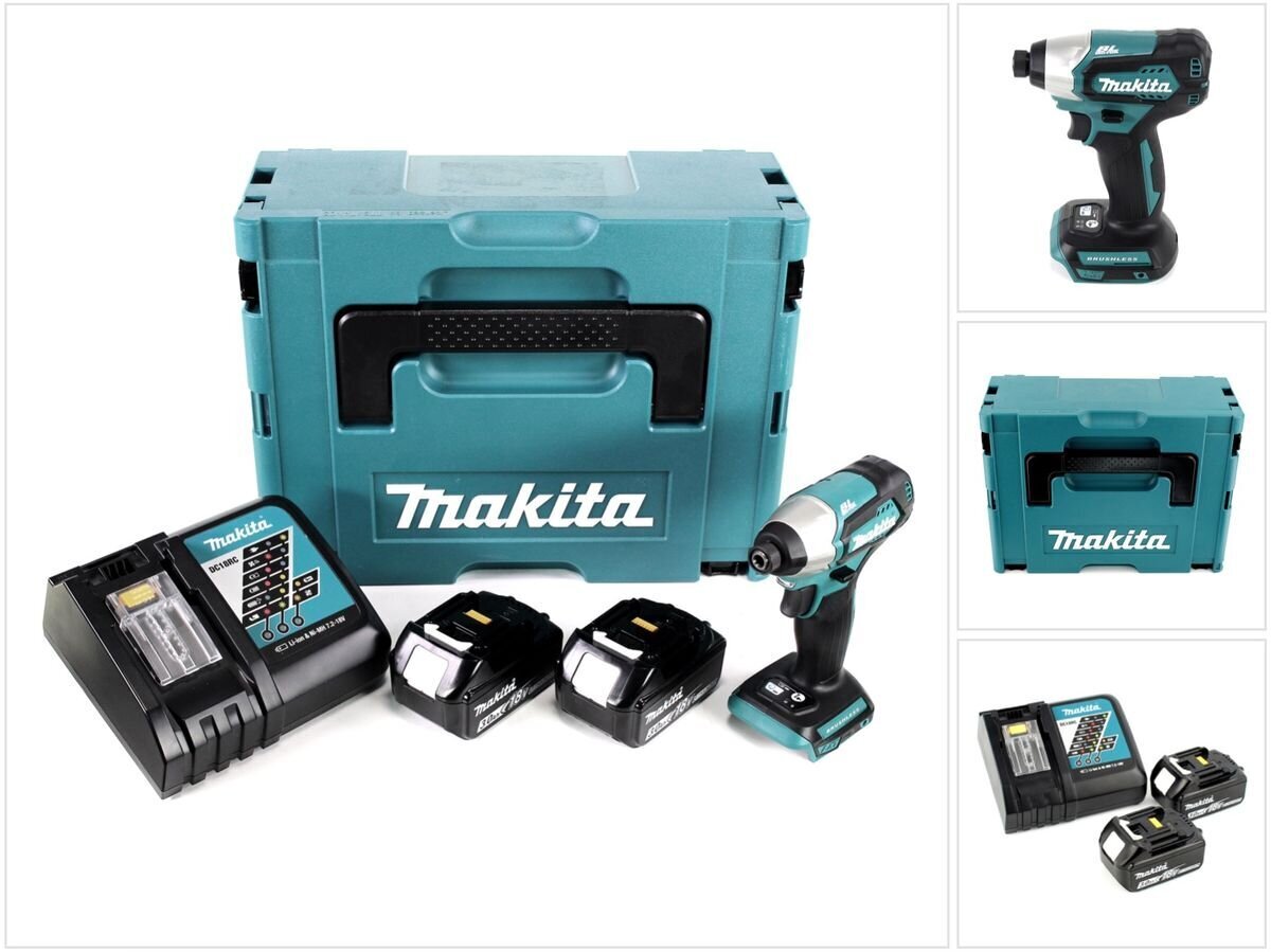 Aku löökvõti Makita DTD 155 RFJ 18 V 140 Nm 1/4" + 2x aku 3,0 Ah + laadija + Makpac hind ja info | Akutrellid, puurid ja kruvikeerajad | hansapost.ee