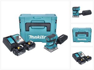 Аккумуляторная шлифовальная машинка Makita DBO 484 RMJ 18 В 112 x 102 мм + 2х аккумулятора 4,0 Ач + зарядный блок + Makpac цена и информация | Шлифовальные машины | hansapost.ee