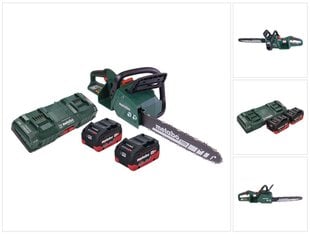 Аккумуляторная бензопила Metabo MS 36-18 LTX BL 40 36 В (2x 18 В) 40 см 22 м/с бесщеточный + 2х аккумулятора 5,5 Ач + двойное зарядное устройство цена и информация | Пилы, циркулярные станки | hansapost.ee