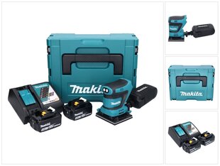 Аккумуляторная эксцентриковая шлифовальная машинка Makita DBO 480 RMJ 18 В 112 x 102 мм + 2х аккумулятора 4,0 Ач + зарядный блок + Makpac цена и информация | Шлифовальные машины | hansapost.ee