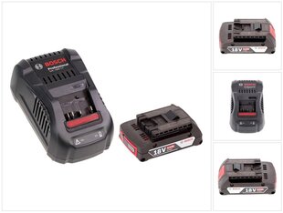 Зарядный набор Bosch с 1 x аккумулятором GBA 2 Ач и зарядным устройством GAL 1880 CV для литий-ионных 14,4 В - 18 В цена и информация | Дрели и шуруповёрты | hansapost.ee