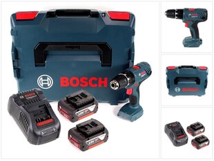 Аккумуляторная ударная дрель Bosch Professional GSB 18V-21 18В 55Нм + 2х аккумулятора 5,0 Ач + зарядное устройство + L-Boxx цена и информация | Дрели и шуруповёрты | hansapost.ee