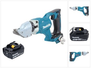 Аккумуляторные ножницы по металлу Makita DJS 200 M1 18 В 2,0 мм Brushless + 1х аккумулятор 4,0 Ач + без зарядного устройства цена и информация | Пилы, циркулярные станки | hansapost.ee