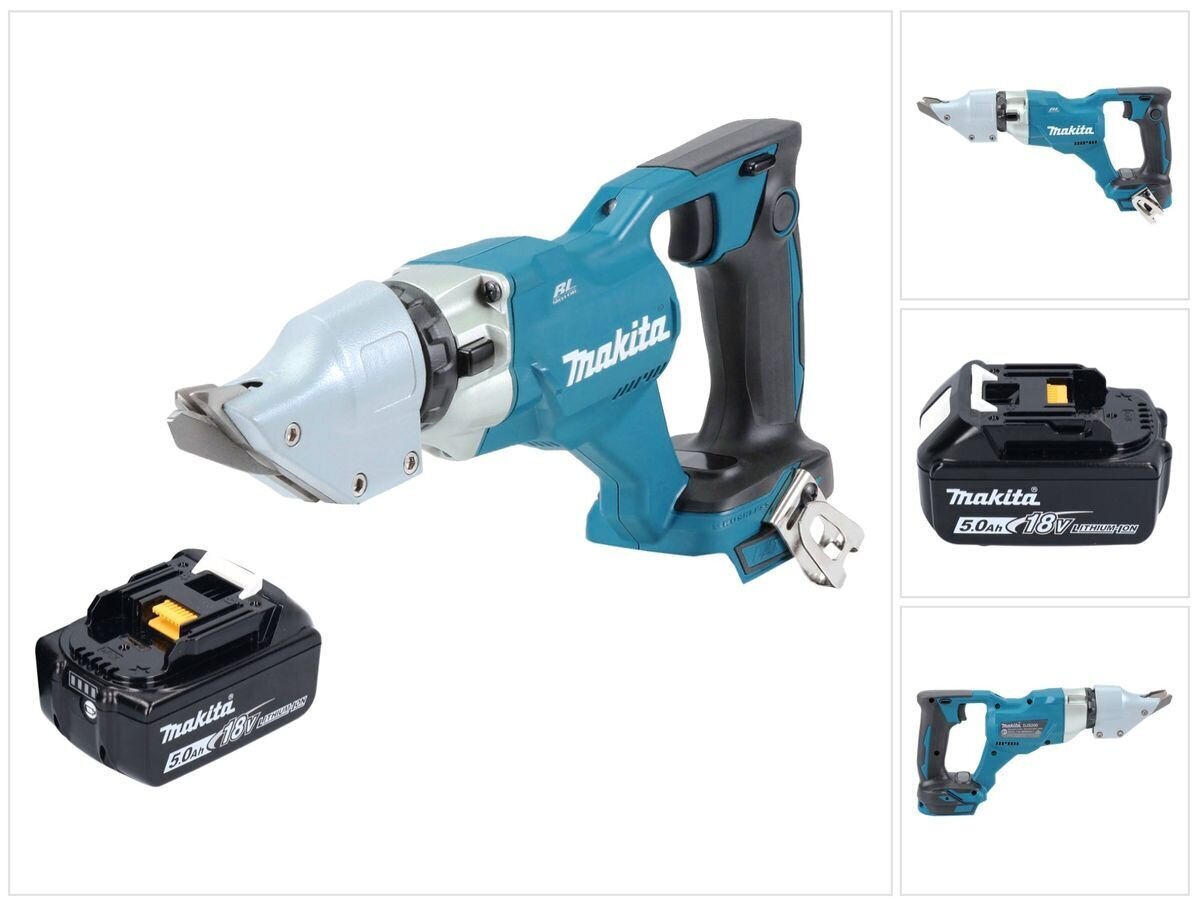 Aku plekk-käärid Makita DJS 200 T1 18 V 2,0 mm + 1x aku 5,0 Ah - ilma laadijata hind ja info | Elektrilised saed, ketassaed ja tarvikud | hansapost.ee