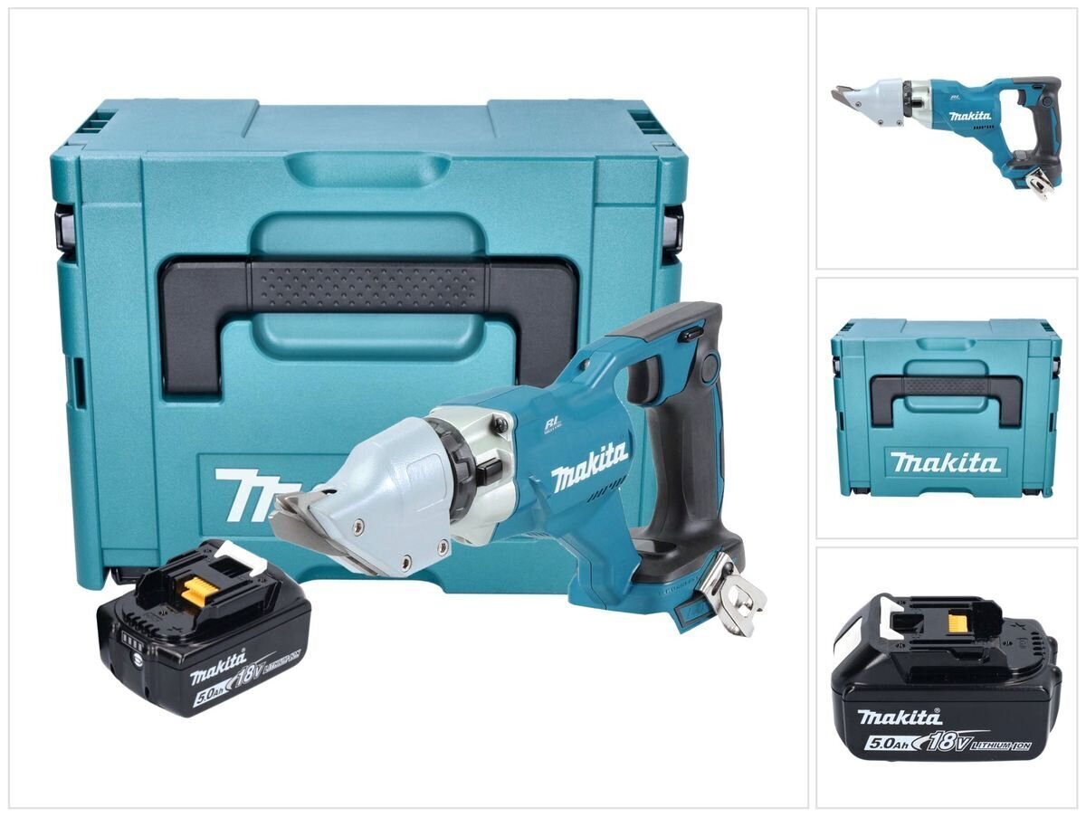 Akuplekikäärid Makita DJS 200 T1J 18 V 2,0 mm + 1x aku 5,0 Ah + Makpac - ilma laadijata hind ja info | Elektrilised saed, ketassaed ja tarvikud | hansapost.ee