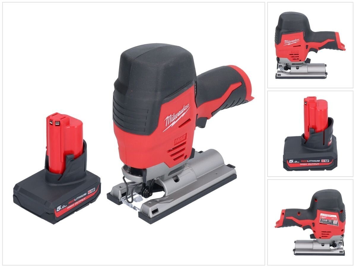 Aku kaldsaag Milwaukee M12 JS-501 12 V + 1x aku 5,0 Ah - ilma laadijata hind ja info | Elektrilised saed, ketassaed ja tarvikud | hansapost.ee