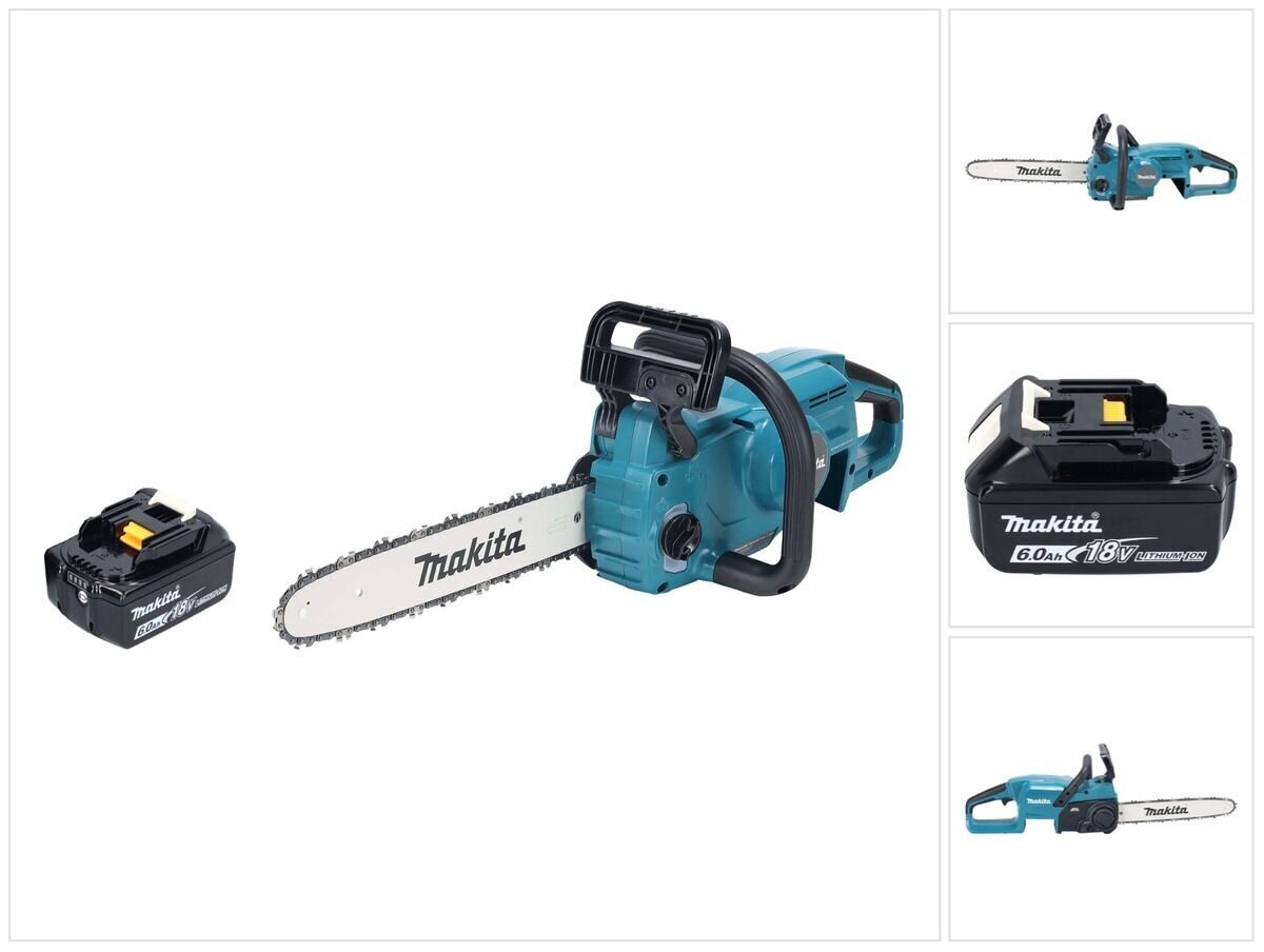 Akumootorsaag Makita DUC 357 GX2 18 V 35 cm 7,7 m/s + 1x aku 6,0 Ah - ilma laadijata цена и информация | Elektrilised saed, ketassaed ja tarvikud | hansapost.ee