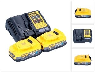 Laadimiskomplekt DeWalt DCB 1104 E2 12 V / 18 V 2x Powerstack aku 1,7 Ah + DCB 1104 laadija цена и информация | Дрели и шуруповёрты | hansapost.ee