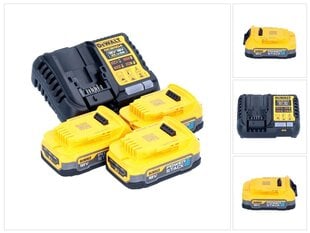 Laadimiskomplekt DeWalt DCB 1104 E3 12 V / 18 V 3x Powerstack aku 1,7 Ah + DCB 1104 laadija price and information | Cordless drills, drills and screwdrivers | hansapost.ee