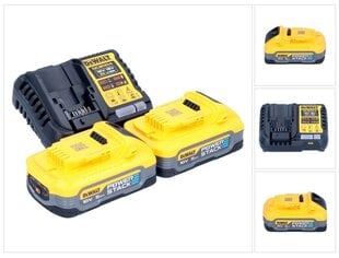 Laadimiskomplekt DeWalt DCB 1104 H2 12 V / 18 V 2x Powerstack aku 5,0 Ah + DCB 1104 laadija цена и информация | Дрели и шуруповёрты | hansapost.ee