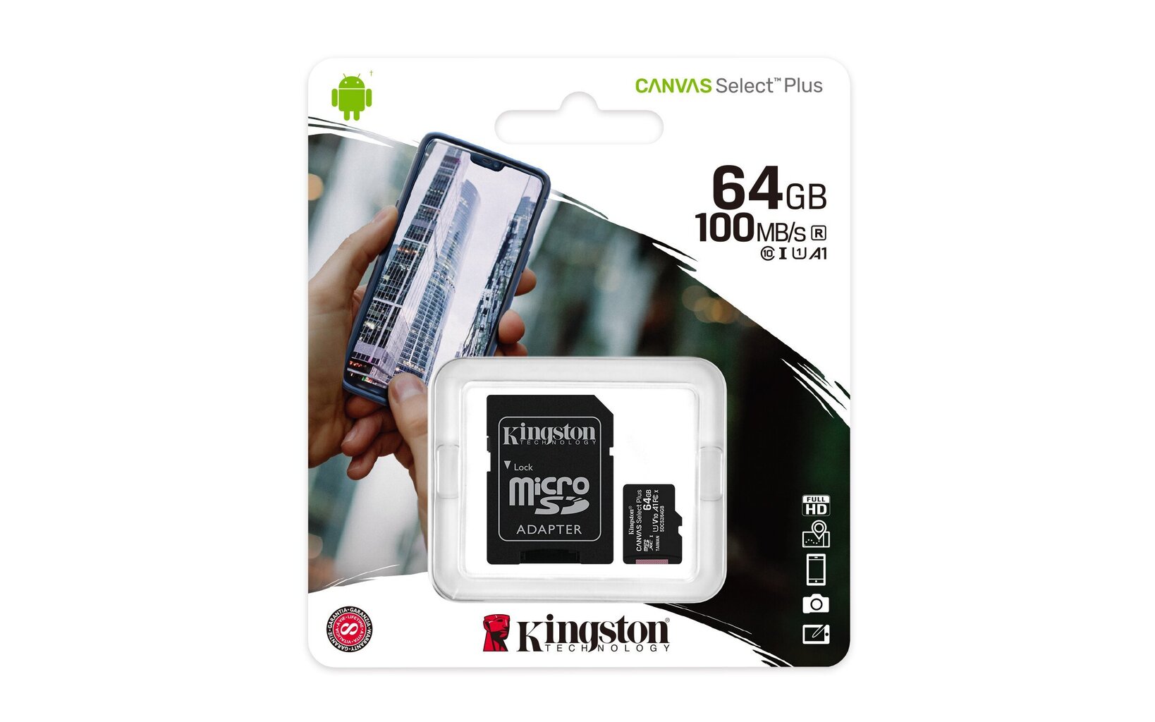 Kingston microSDXC 64GB (+SD adapter) цена и информация | Mälukaardid mobiiltelefonidele | hansapost.ee