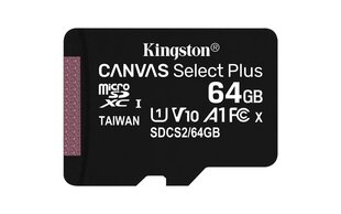 Kingston microSDXC 64ГБ (+SD адаптер) цена и информация | Карты памяти | hansapost.ee