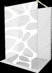 Walk-in dušisein Mexen Kioto, Gold/White pattern, 140 x 200 cm hind ja info | Dušiseinad ja dušiuksed | hansapost.ee